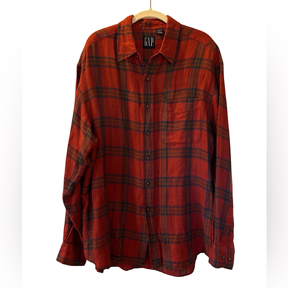80’s Vintage Gap Red Button Down Flannel